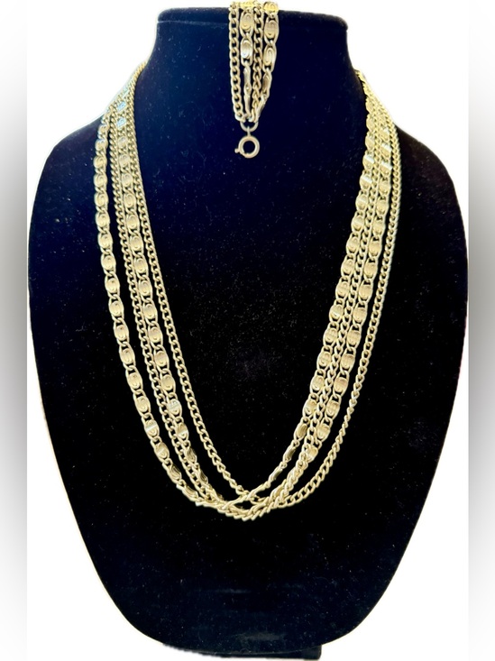 Sarah Coventry Jewelry - Vintage Sarah Coventry 4 Strand Gold Tone Necklace w/Extender or Bracelet